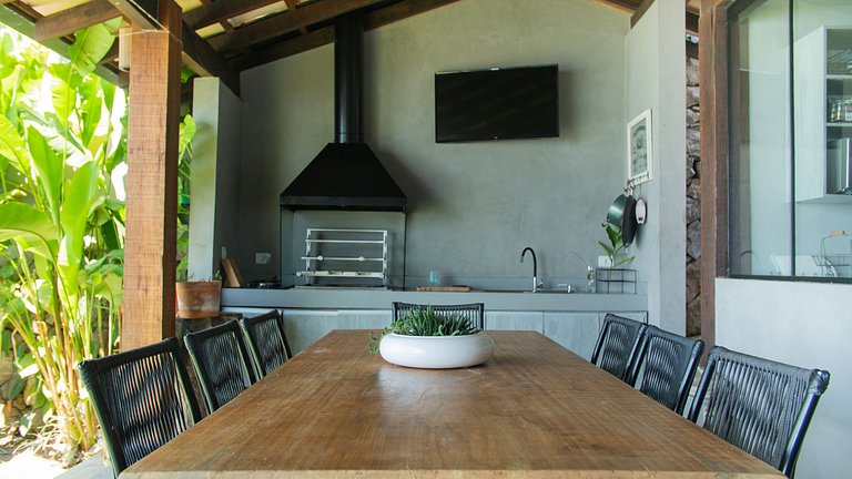 Casa pé na areia em São Sebastião com vista para Ilhabela, p