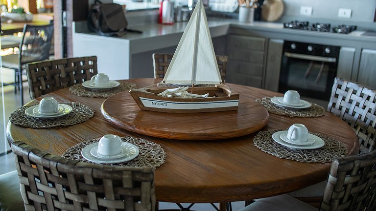 Casa pé na areia em São Sebastião com vista para Ilhabela, p