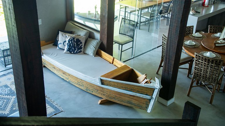 Casa pé na areia em São Sebastião com vista para Ilhabela, p