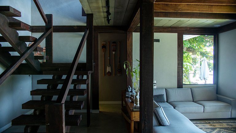 Casa pé na areia em São Sebastião com vista para Ilhabela, p