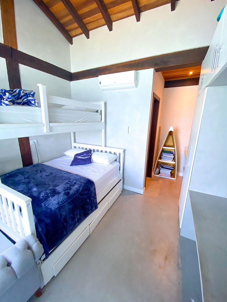 Casa pé na areia em São Sebastião com vista para Ilhabela, p