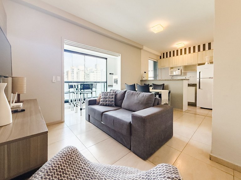 Apartamento no Capitania Varam a 180m da Praia com Churrasqu