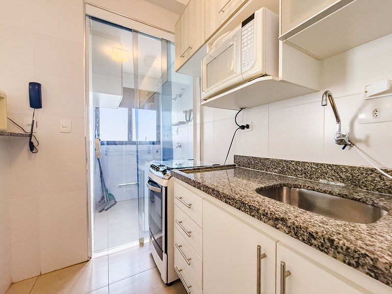 Apartamento no Capitania Varam a 180m da Praia com Churrasqu