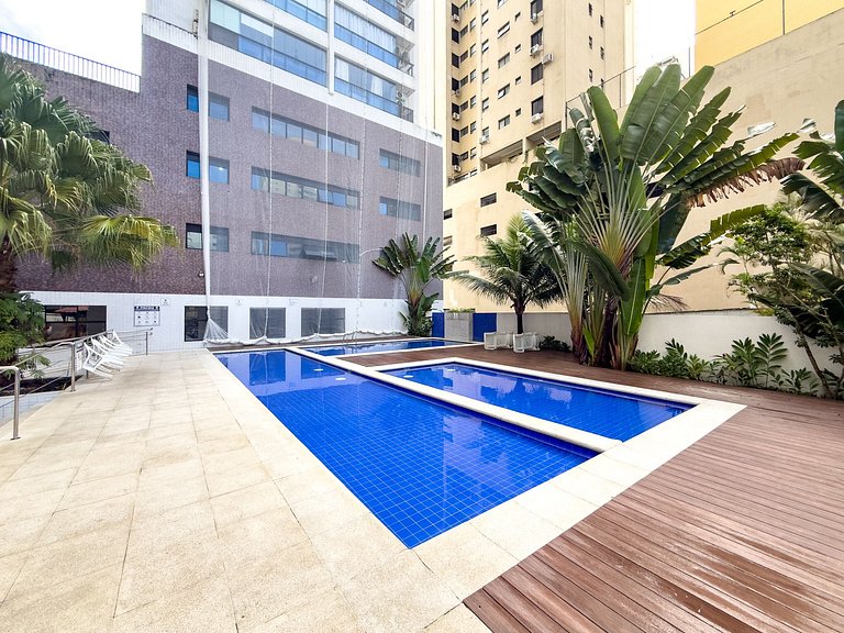 Apartamento no Capitania Varam a 180m da Praia com Churrasqu