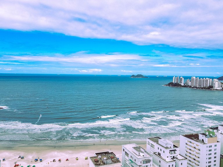 Apto na Praia - Ar condicionado e Churrasqueira