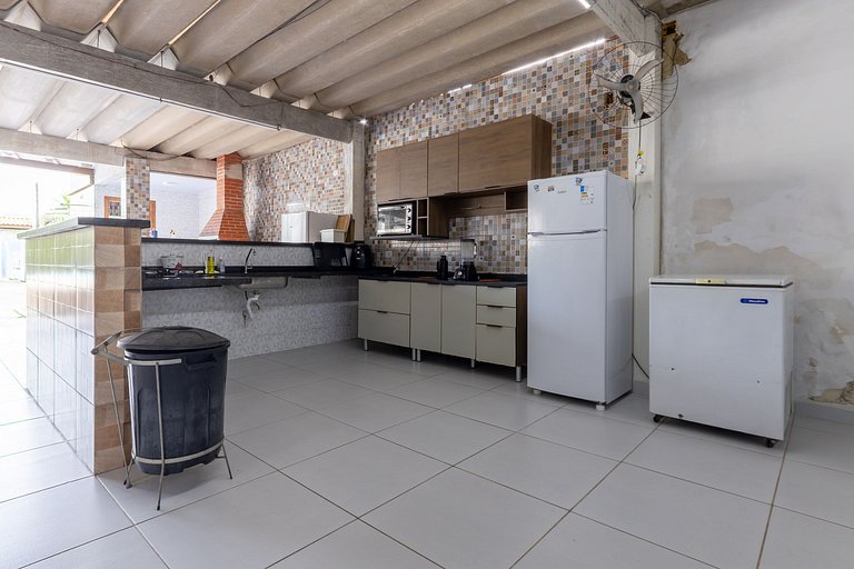 Casa a 180m da Praia de Boraceia | Piscina e Churrasqueira