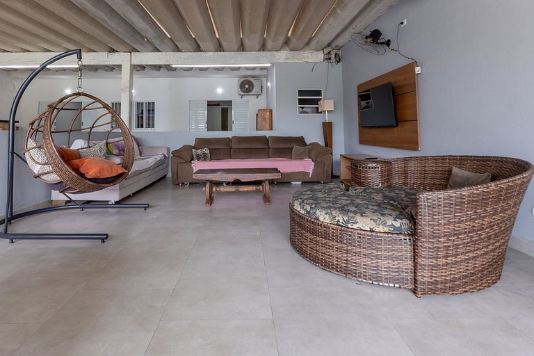 Casa a 180m da Praia de Boraceia | Piscina e Churrasqueira