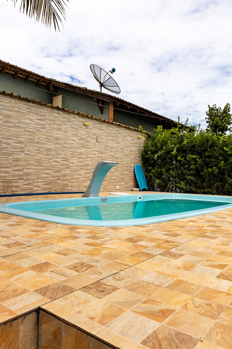Casa a 180m da Praia de Boraceia | Piscina e Churrasqueira